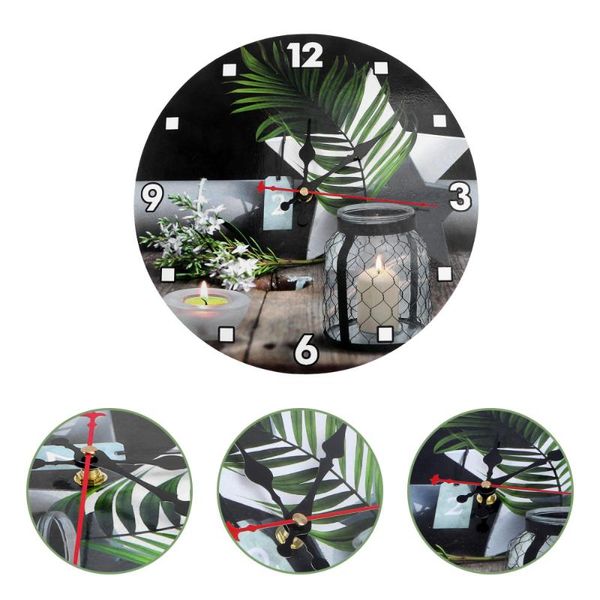 

1pc nordic style wall clock household hanging wooden decor clocks