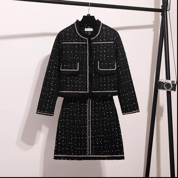 

autumn winter runway tweed women dress cardigan short jacket coat bodycon mini ladies fringed tassels woolen 2 piece set, White