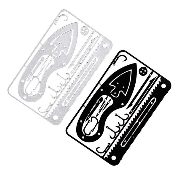 

fishing hooks 2pcs professional outdoor survival multi-tool cards for camping hiking