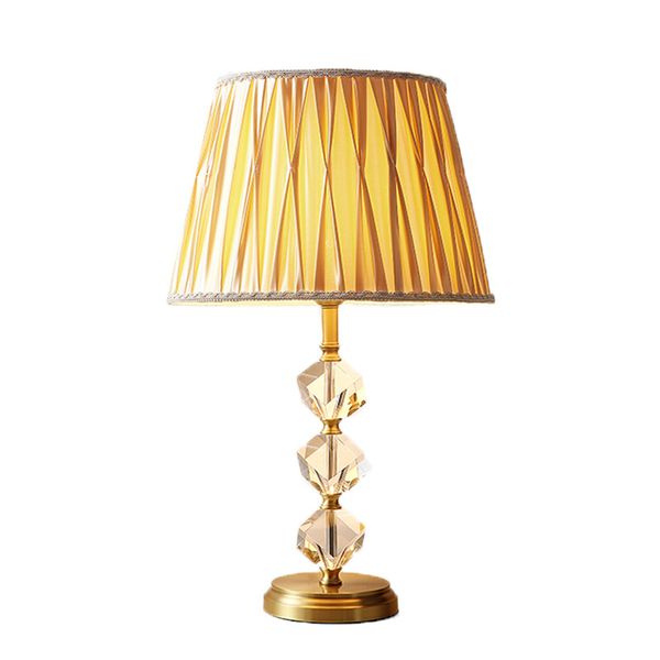 

k9 crystal table lamp european classic home l villa decorative lighting fixture luxury real brass bedroom desk lights