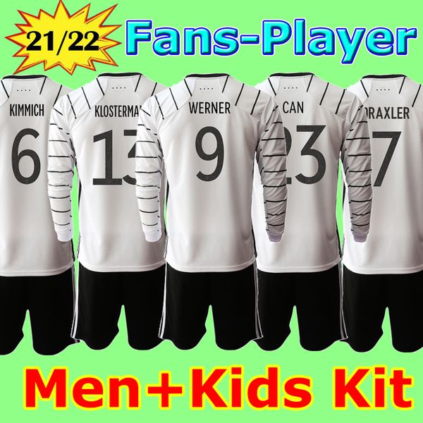 

20 21 season soccer jersey fans playr football training suit tracksuit long sleeve shirt pants men women uniform and kids kit, Black