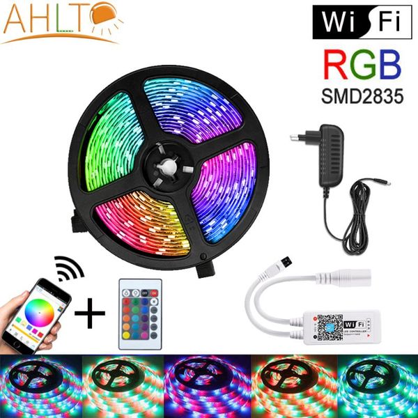 

strips wifi rgb led strip lights smd 2835 waterproof tape dc12v ribbon diode living car chrismas home diy decoration lamp neon lighting