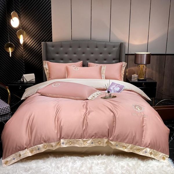 

bedding sets michiko home textile european simple luxury quilt cover bed sheet pillowcase solid color all cotton double four piece set