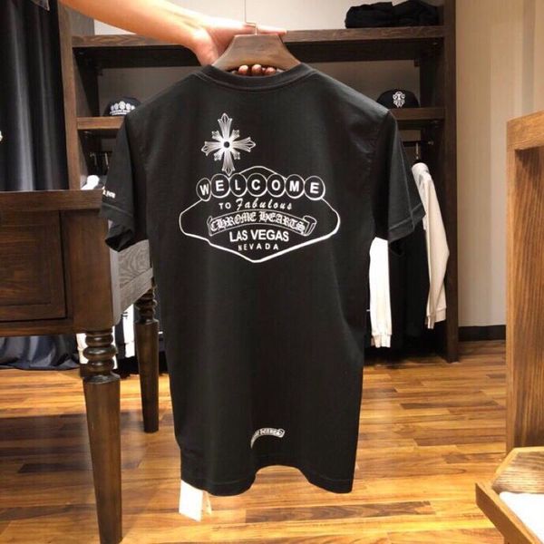 

crosin spring fashion horseshoe new crosin 2021 sanskrit brand printing loose cotton men's and women's short sleeve t, White;black