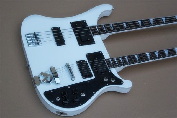 

custom edition double head neck rick bass 4+12 string electric bass and guitar mahogany fingerboard