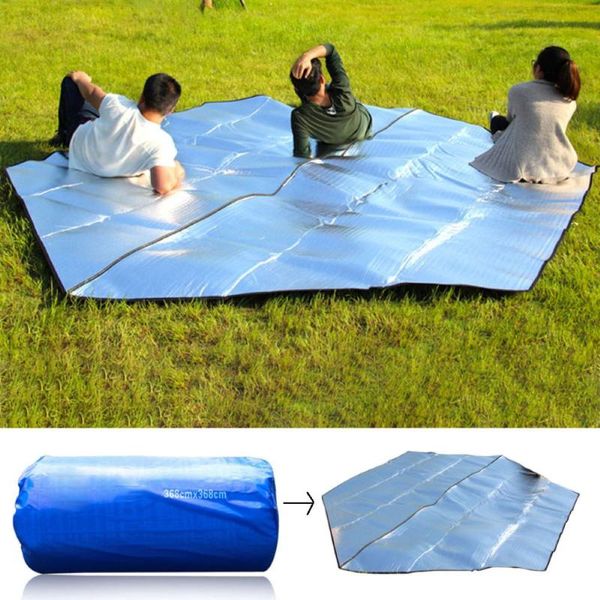 

camping folding blanket outdoor accessories soft picknick tent aluminum thicken pad 368x368cm sand beach picnic mat pads