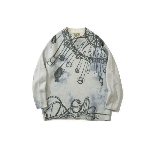 

men's sweaters winter men cows vintage 2021 pullover mens o-neck korean fashions sweater women casual hip hop harajuku clothes, White;black