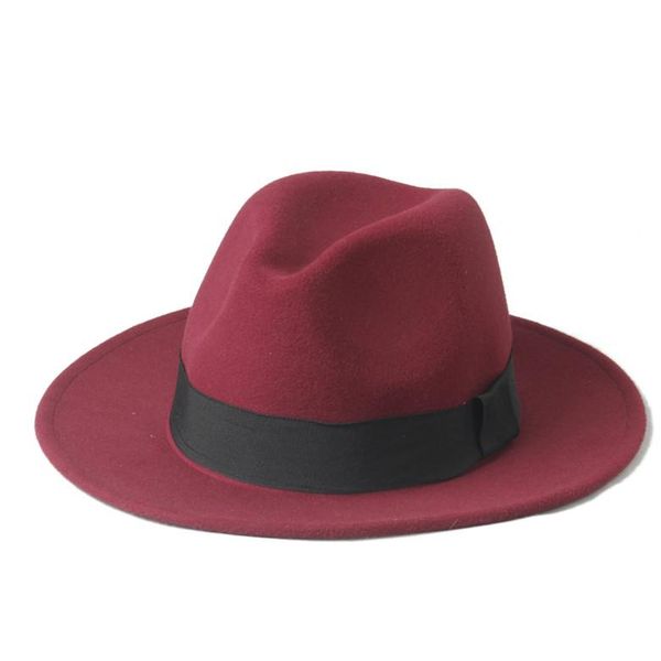 Pălării cu boruri largi, 2 pălării Fedora Trilby din pâslă pentru bărbați, mărime mare, 100% lână, pentru gentleman, cu top Cloche, Panama, Sombrero, mărimea 56-58_voghion.com
