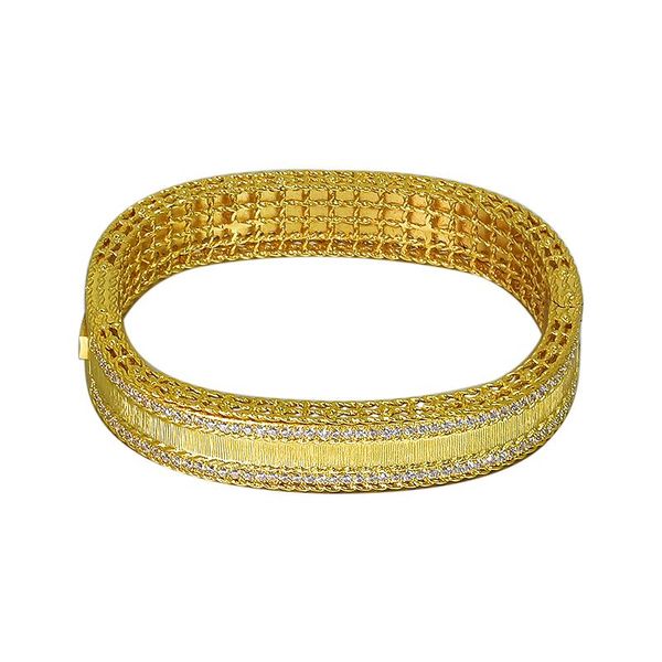 Bangle Trendy Coming Cuff Bangles Per Donna Coppia Donna Donna Braccialetti con ciondoli color oro giallo Dubai Luxury Fashion