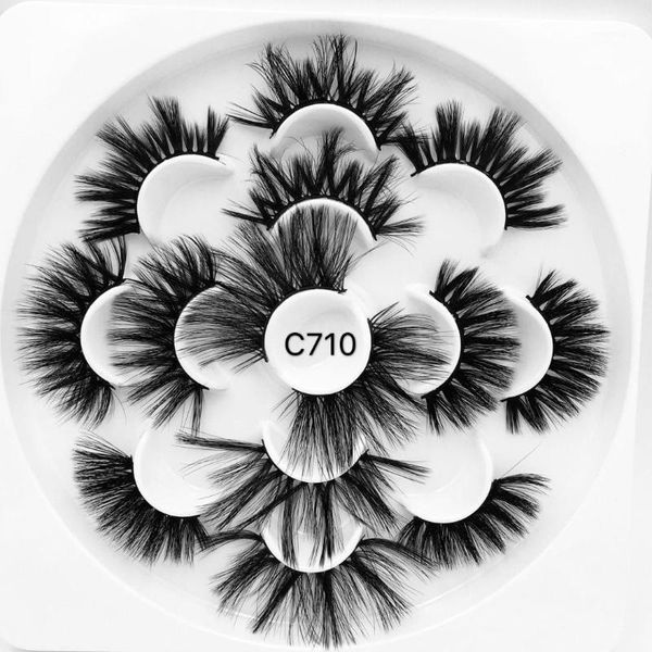 

7pairs 25mm 8d mink lashes natural long false eyelashes volume fake makeup extension maquiagem1