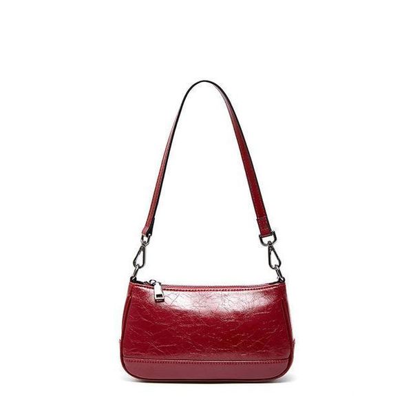 

totes fashion cowhide women small bag 2021 versatile ladies clutch bags soft leather solid color shoulder messenger