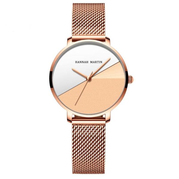 

wristwatches waterproof gradient stainless steel korea style women's watch fashion rose gold silver quartz clock with box reloj de muje, Slivery;brown