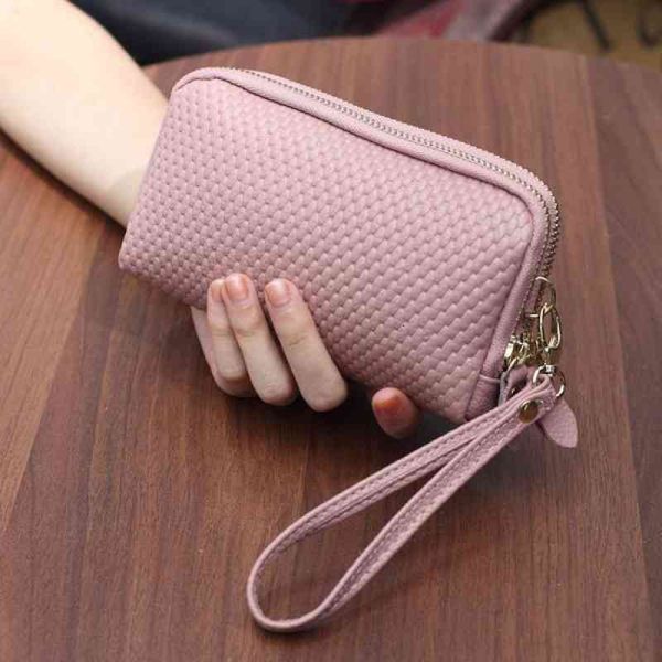 

hand bag women's versatile simple thin long wallet 2021 zero, Red;black