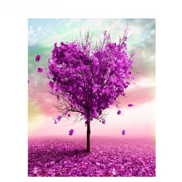 

paintings 2021 picture by numbers purple flowers hand painted kits painting art dawing on canvas diy home decoration gift