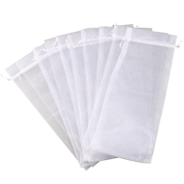 

gift wrap 10pcs sheer organza wine bottle cover bags (white)