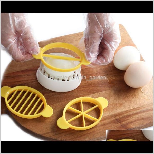 Cozinha, barra de jantar Diretor de gotas de jardim para casa 2021 100pcs Slicers 3 em 1 Corte de ovos divisores Divisores de ovos preservados Tool Kitchen Gadgets C