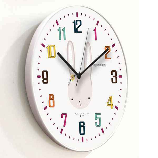 

wall clocks cartoon clock modern design for home decor kids silent living room kitchen watch klok decoration 50ko533
