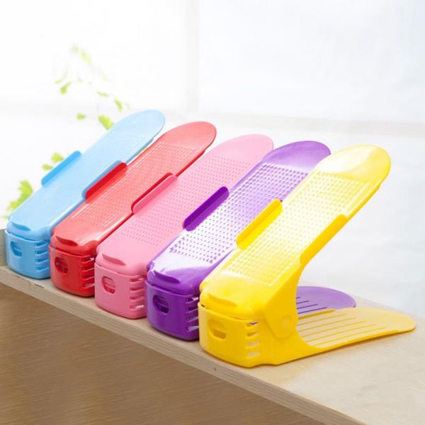 

shoe hanger double-layer adjustable simple bracket dust storage rack home clothing wardrobe &