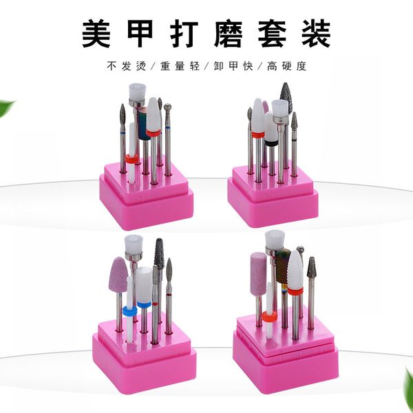 

ceramic tungsten steel alloy manicure set machine grinding head brush polishing tool