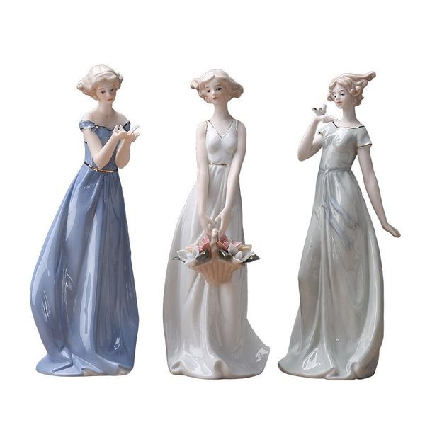 

decorative objects & figurines [mgt]european-style ceramic three sisters figure statue decoration home accessories living room creative wedd