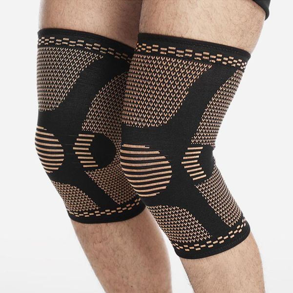 

elbow & knee pads support wrap brace compression strap elastic nylon knitted kneepad breathable anti-slip sport fitness pad s-xl, Black;gray