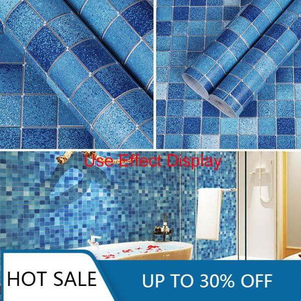 

wallpapers bathroom wall sticker pvc wallpaper kitchen mosaic tile waterproof plastic self adhesive home decoration