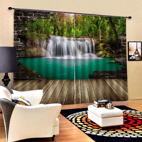 

curtain & drapes 1pc waterfall printed for bedroom living room el