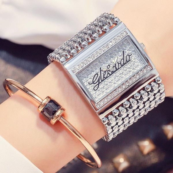 

wristwatches silver ladies bracelet wrist watch steel strap analog quartz women watches gift clock zegarek damski, Slivery;brown