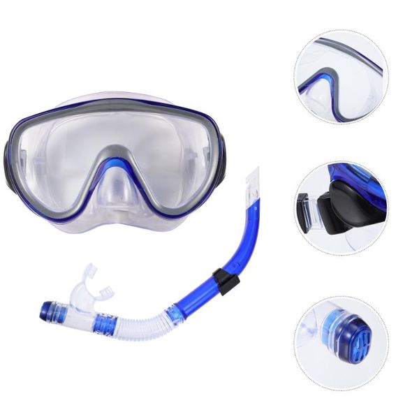 

set snorkeling mask respirator kit mirror suit diving masks