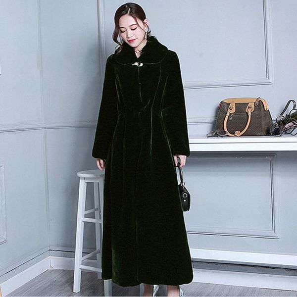 

women's fur & faux coat female winter natural mink women's for women jacket 2021, Black