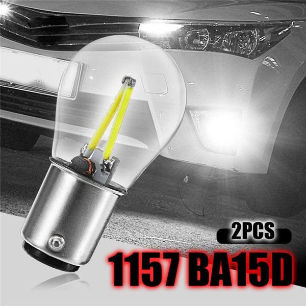 

emergency lights 2pcs 1157 bay15d 12v led bulb reverse signal turn light brake lamp white 25*49mm accesorios coche parking