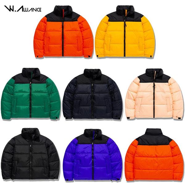 

men's down & parkas winter america mixed colors couple cotton coats casual stand collar warm puffer jackets #s01, Black