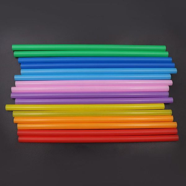 

drinking straws 100pcs disposable 10 x 260mm 8 color plastic straight tube party favor bar accessory