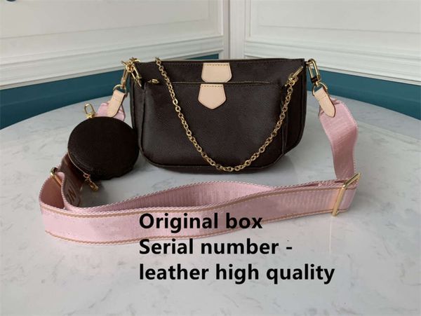 

2021 three piece women single shoulder bag the most multi pocket accessory nylon leather messenger cross body women's handbag