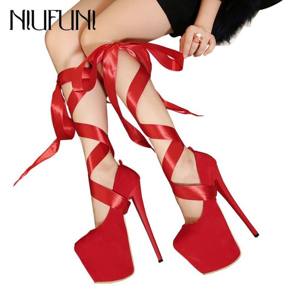 

dress shoes 19cm super high heels platform spring/summer/autumn party wedding fetish round toe women pumps 3 ways wear lace up/buckle, Black