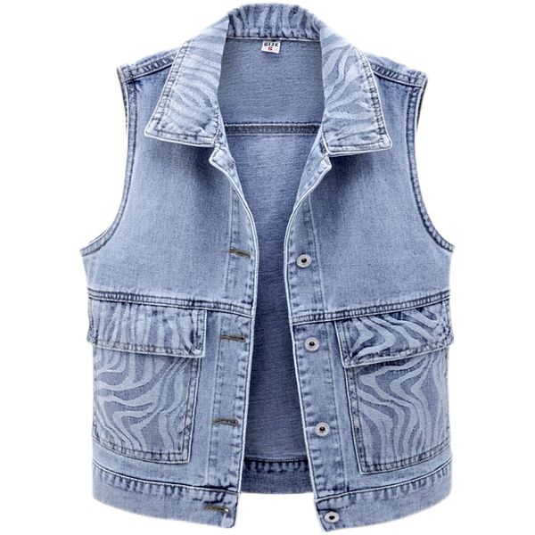 

women's vests fashion denim vest women korean big pocket short clothes plus size loose sleeveless jacket vintage jeans waistcoat f jpig, Black;white