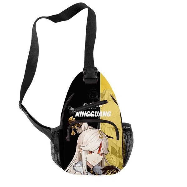 

backpack women men genshin impact crossbody chest bag teenager boys girls waterproof oxford messenger sports