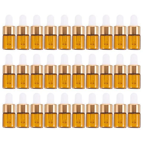 

storage bottles & jars 30pcs 2ml portable glass dropper bottle mini essential oil