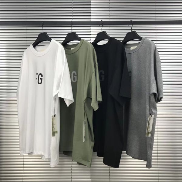 

t shirt 20ss latest fg reflective fog essentials t shirts men women oversized t-shirts justin bieber streetwear tees cotton, White