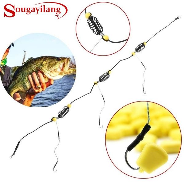 

fishing hooks sougayilang 1pcs carp feeder spring lure bait inline hanging tackle hook