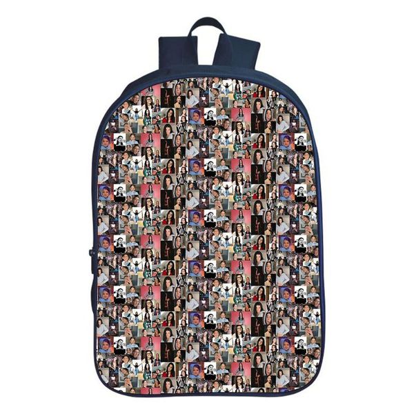 

school bags charli damelio luggage backpack bag boys girls double-layer teen schoolbag mochila 16 inches