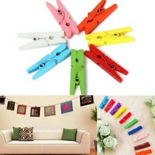 

bag clips wooden po decorative led string lights hanging clip multi-function note holder