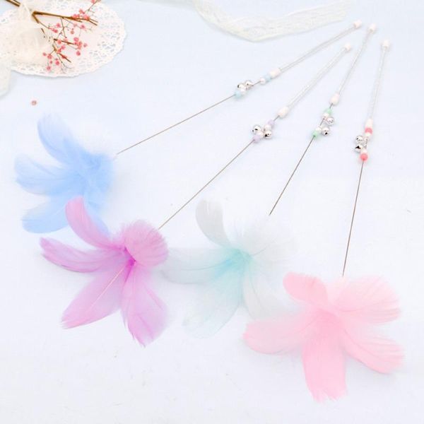 

cat toys 3pcs funny ribbon sticks colorful attractive teaser interactive supplies