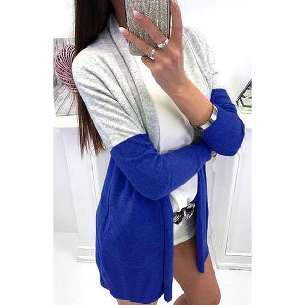 

women's sweaters long cardigan female 2021 autumn winter women sleeve sweater patchwork knitted cardigans for ws9856x, White;black