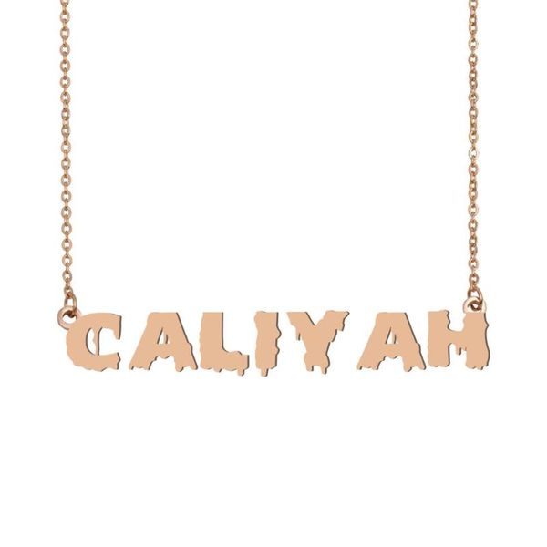 

pendant necklaces caliyah name necklace , cool bloody art for halloween and santa's day jewelry gift kids boys girls, Silver