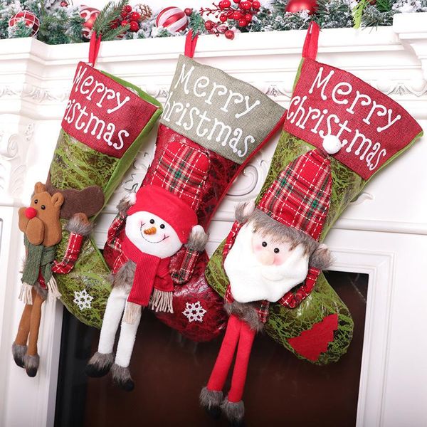 

christmas decorations stocking large xmas gift bags fireplace decoration socks year candy holder decor for home
