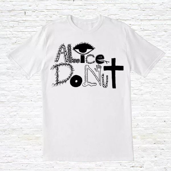 

alice donut t-shirt, White;black