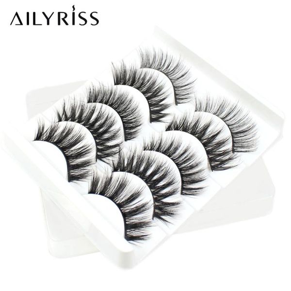 

false eyelashes 5 pairs 3d mink lashes natural dramatic volume fake makeup eyelash extension silk beauty tools