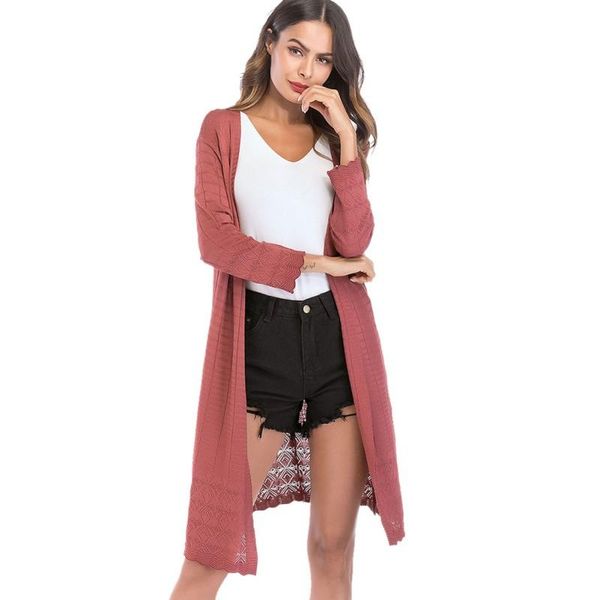 

women's sweaters long sleeve loose hem cardigan women open stitch outerwear black/gray -xl european thin kimono knitted, White;black
