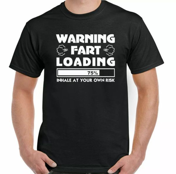 

farting t-shirt mens funny fart warning load flatulence fathers day, White;black